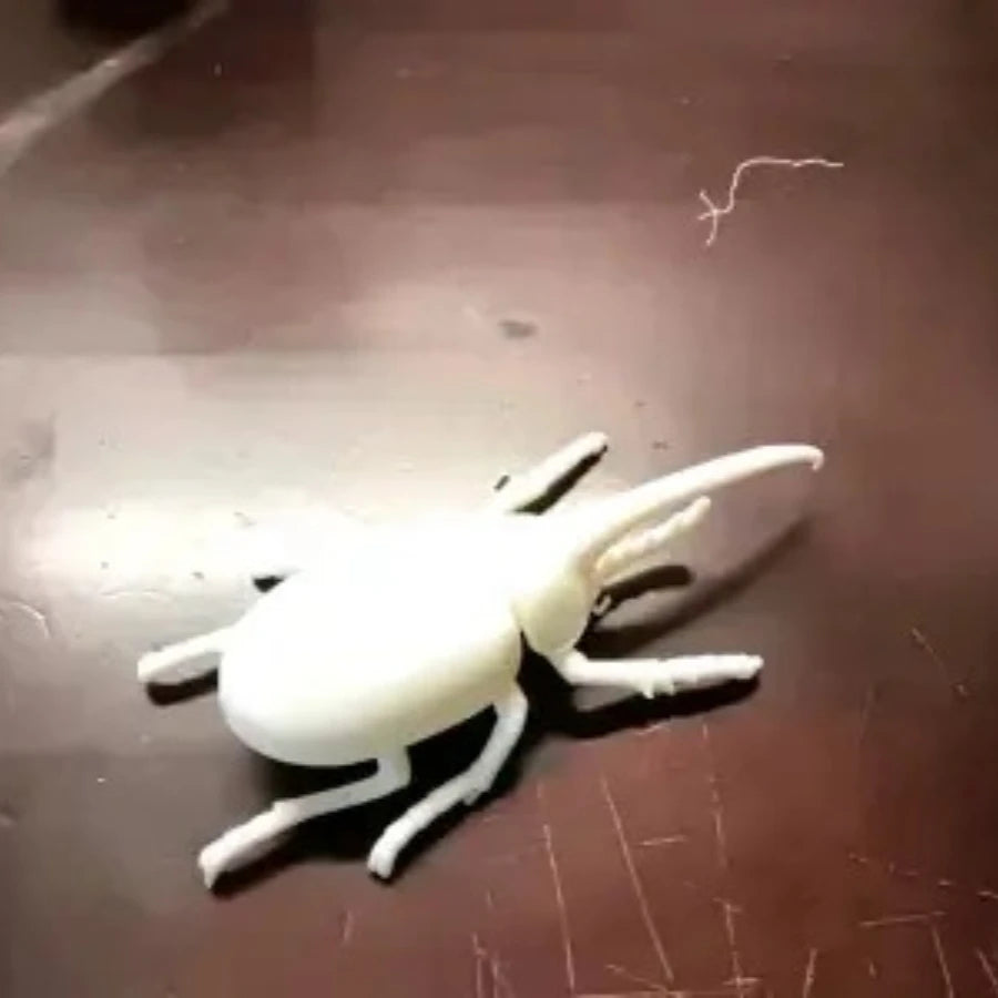 3D Printed Hercules Beetle Model - Realistic Dynastes Heracles Figurine, Insect Collectible for Education & Desk Decor Gift Oasis Select white