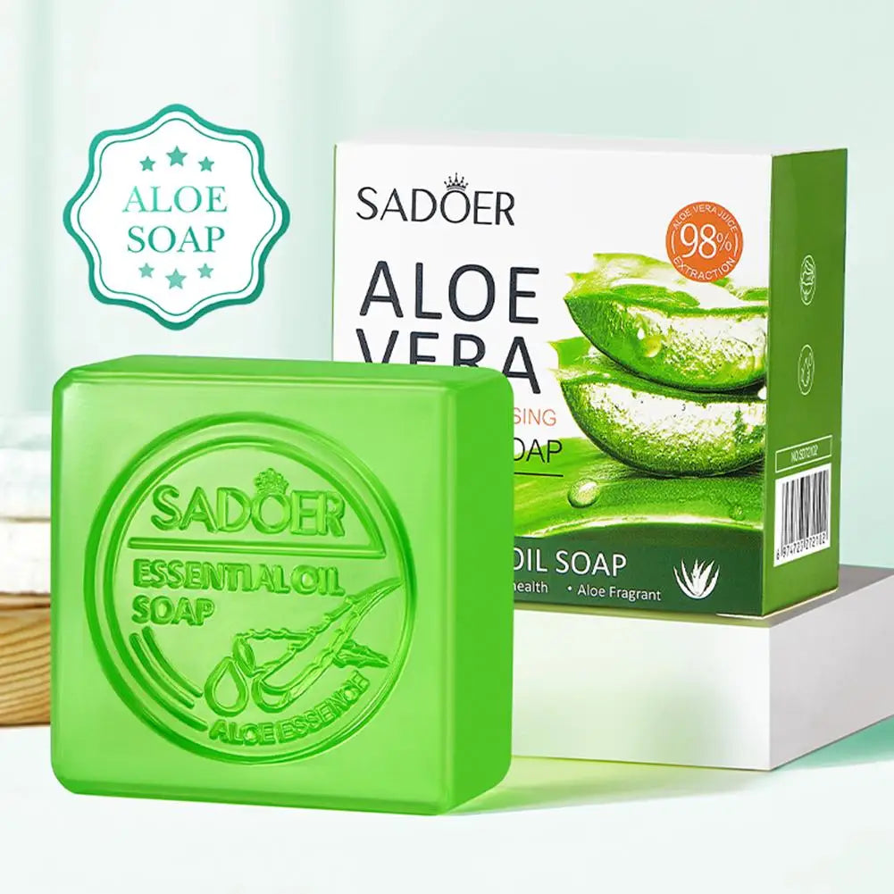 Aloe Vera Soap Bar for Face & Body, Handmade Washing Exfoliating Bar, Moisturizing Oil Control Mild Nourishing Cleaning Pore Oasis Select