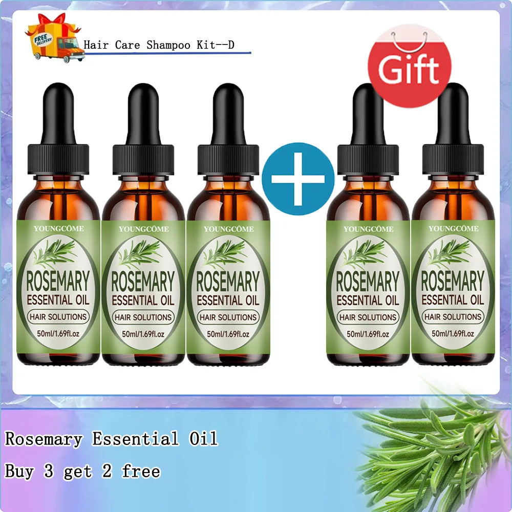 Rosemary Essential Oil Hair Mask & Nourishing Serum – YOUNGCOME Rosemary Hair Mask Oasis Select Hair Care Kit-D