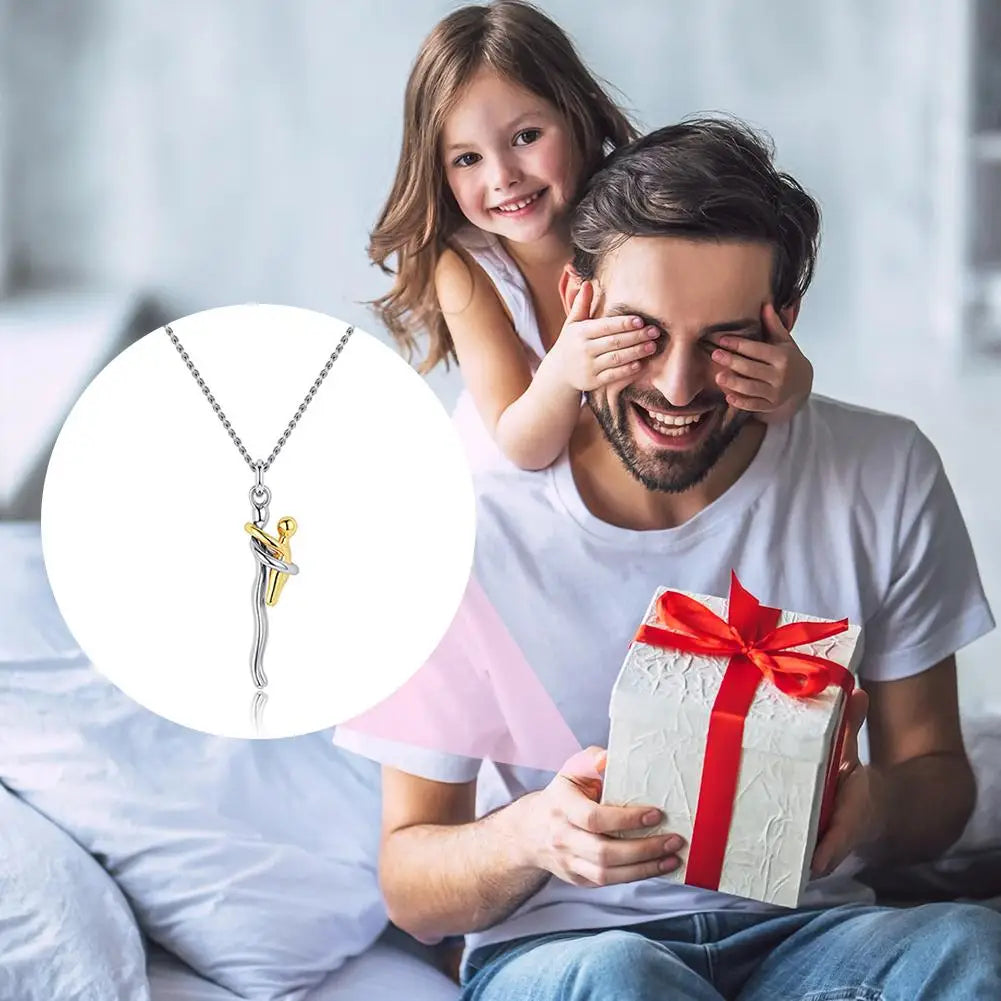 2026 NEW Hug Necklace Mother And Child Hug Pendant Love Embrace Jewelry Family Anniversary Valentine's Day Gift Oasis Select