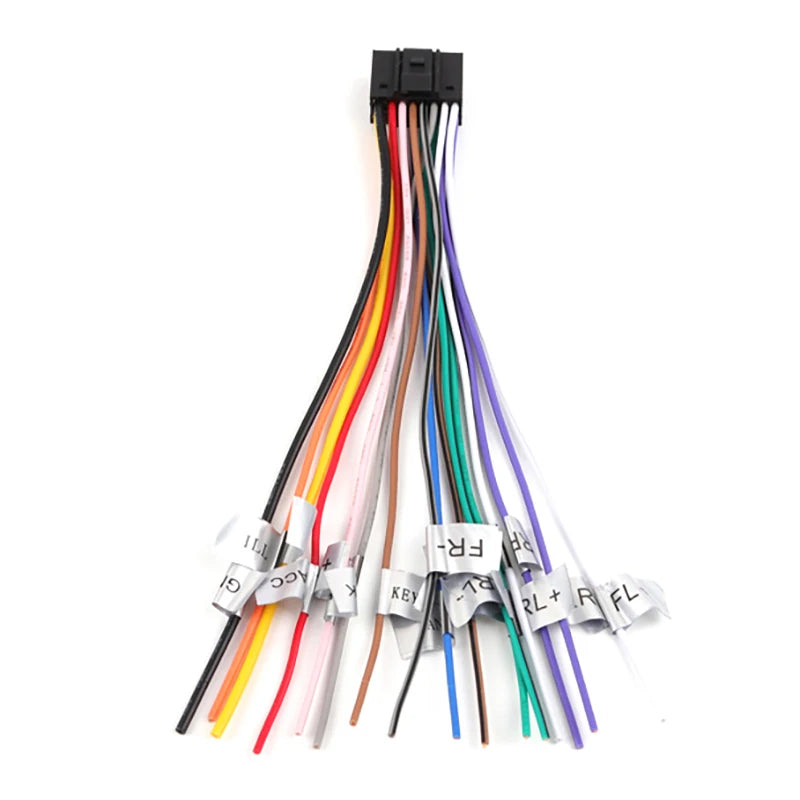 Universal Power Horn Wire Plug 16 Pins Car Audio Wiring Harness Adapter Plug Auto Stereo Connector For Radio CD DVD Oasis Select