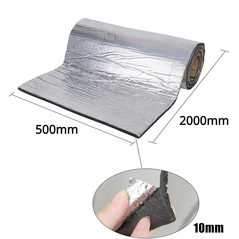 5/10MM Sound Deadener Heat Insulation Mat Car Van Sound Proofing Deadening Insulation Car Hood Insulation Silent Door Wall Oasis Select