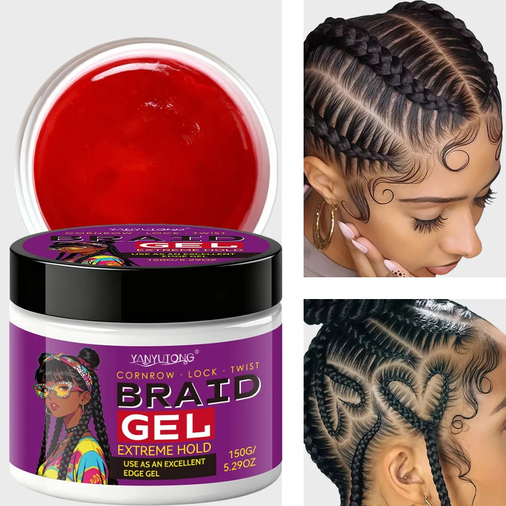 Styling Broken Hair Braiding Gel, Carbom Formula, Edge Control Twisting Gel Tame Frizz & Edges, Braiding Gel, Hailine Control, Oasis Select