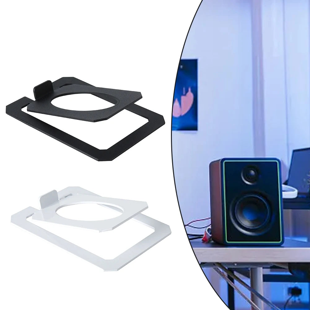 Clean and Minimalistic Design Suitable for Compact 2 3 Speakers Desktop Speaker Stands for PC Tabletop Monitor Oasis Select