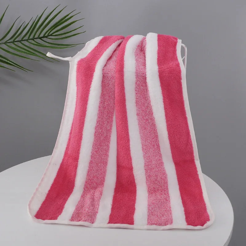 1 Pc Thickened Quick Drying Absorbent Bath Towel Soft Face Towel for Home Bathroom Oasis Select Pink 35x75cm