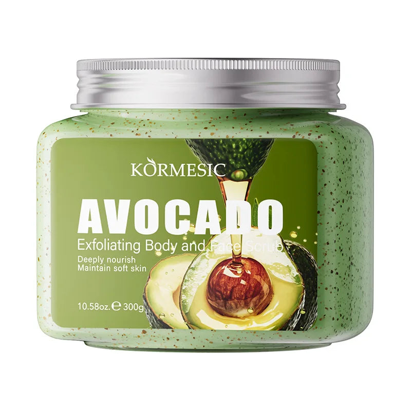 Avocado Face & Body Scrub Cream – Exfoliating Moisturizer Exfoliating Scrub Cream Oasis Select avocado