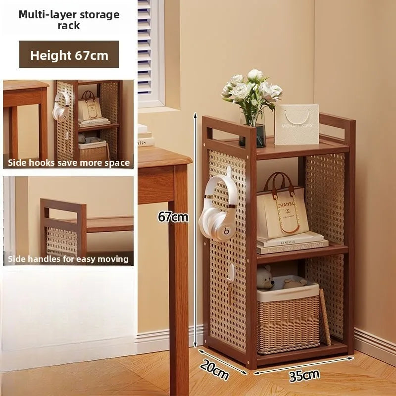 Shelf Floor-to-ceiling simple multi-layer bookshelf Multifunctional living room storage rack Storage rack Sundry rack Oasis Select 3-35cm