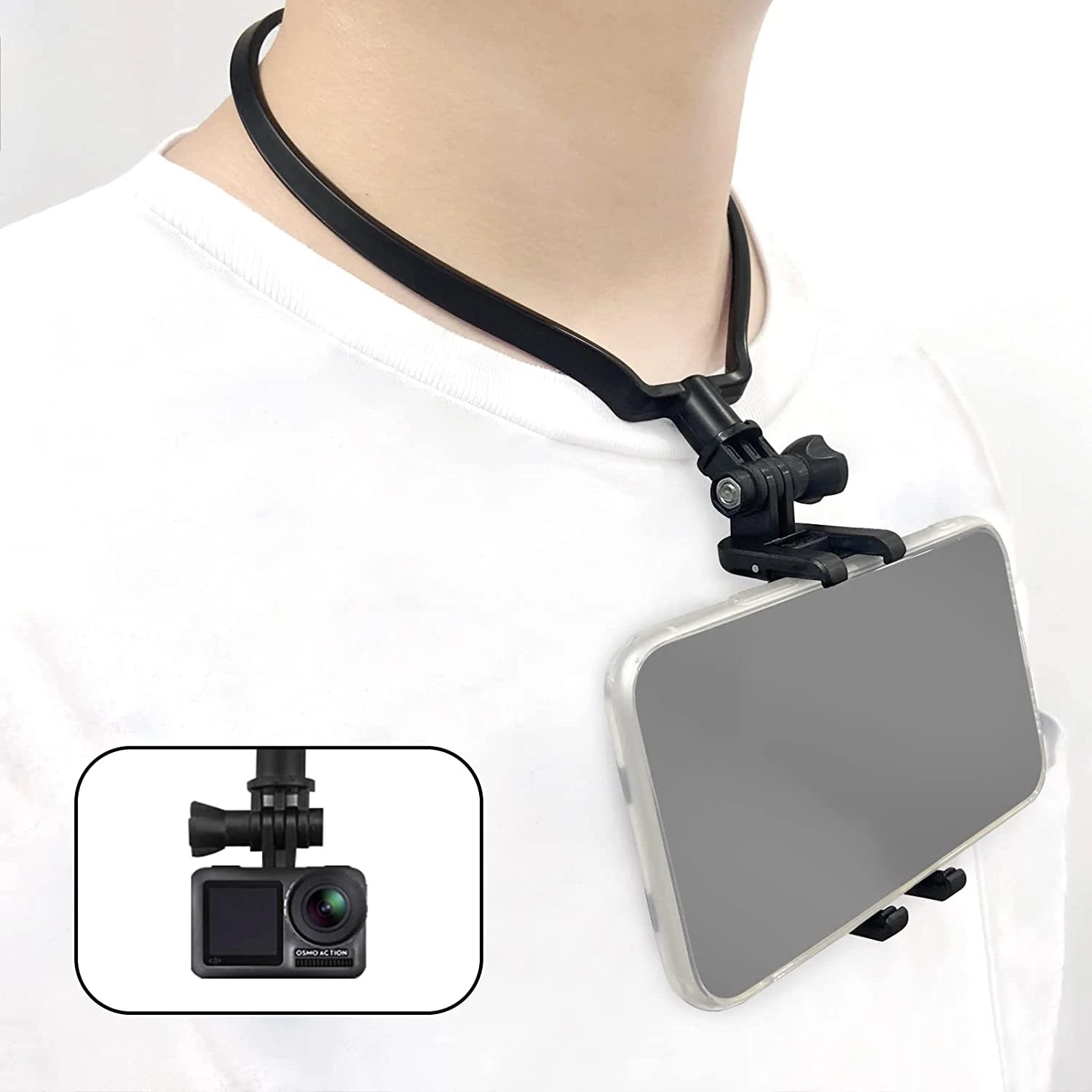 Neck Mount Strap for GoPro 11–5 & Smartphone | POV Vlog