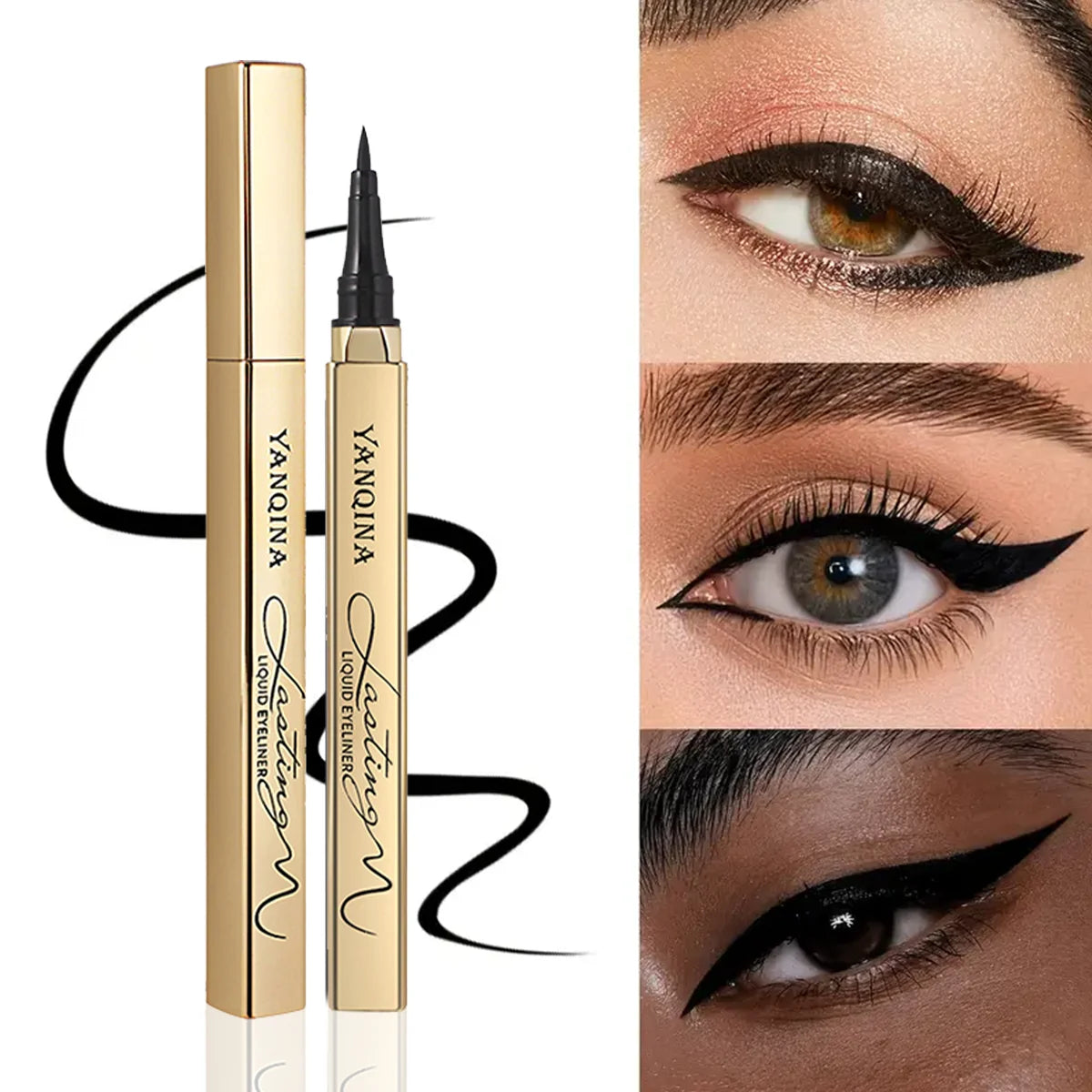 YANQINA Waterproof Liquid Eyeliner Pen – Matte Quick-Dry