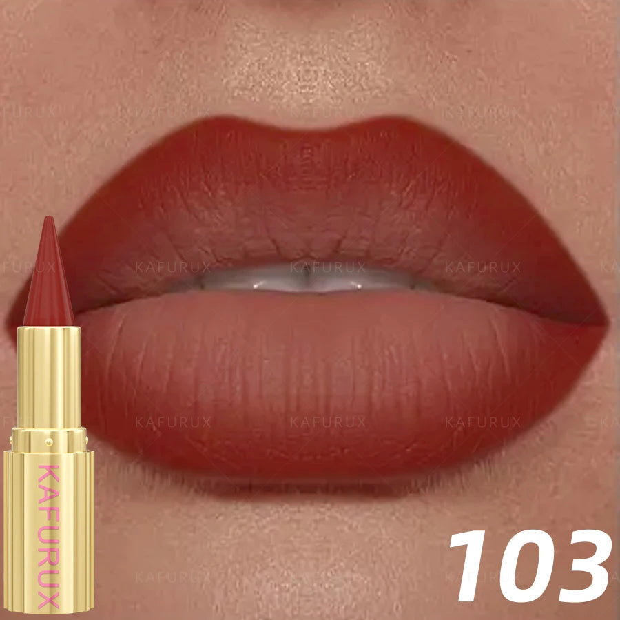 KAFURUX 9-Color Matte Lipstick & Lip Liner Pen | Velvet Finish