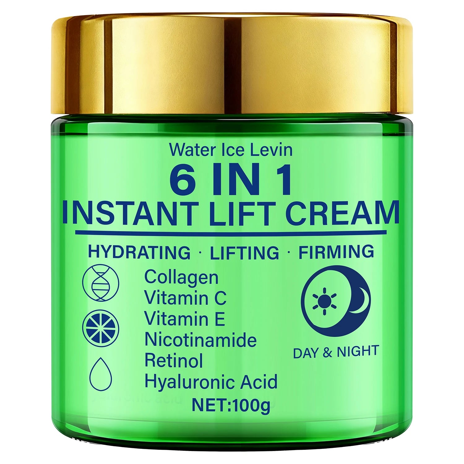 6-in-1 Collagen & Retinol Face Cream – Firm, Lift & Hydrate Anti-Aging Face Cream Oasis Select green 100g