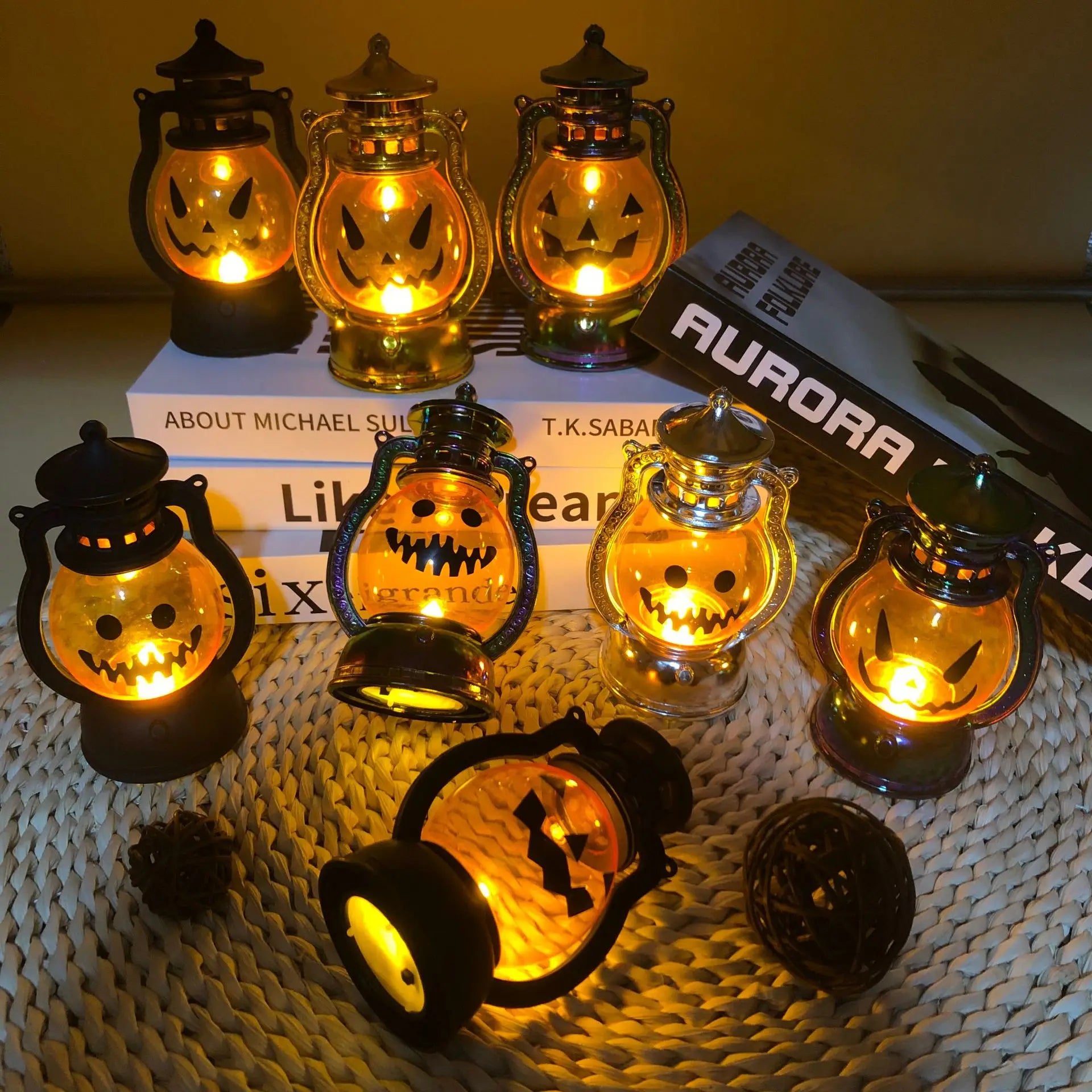 Halloween Decoration Jack-o '-lantern Easter Plastic Electronic Candle Portable Jack-o' -lantern Oasis Select