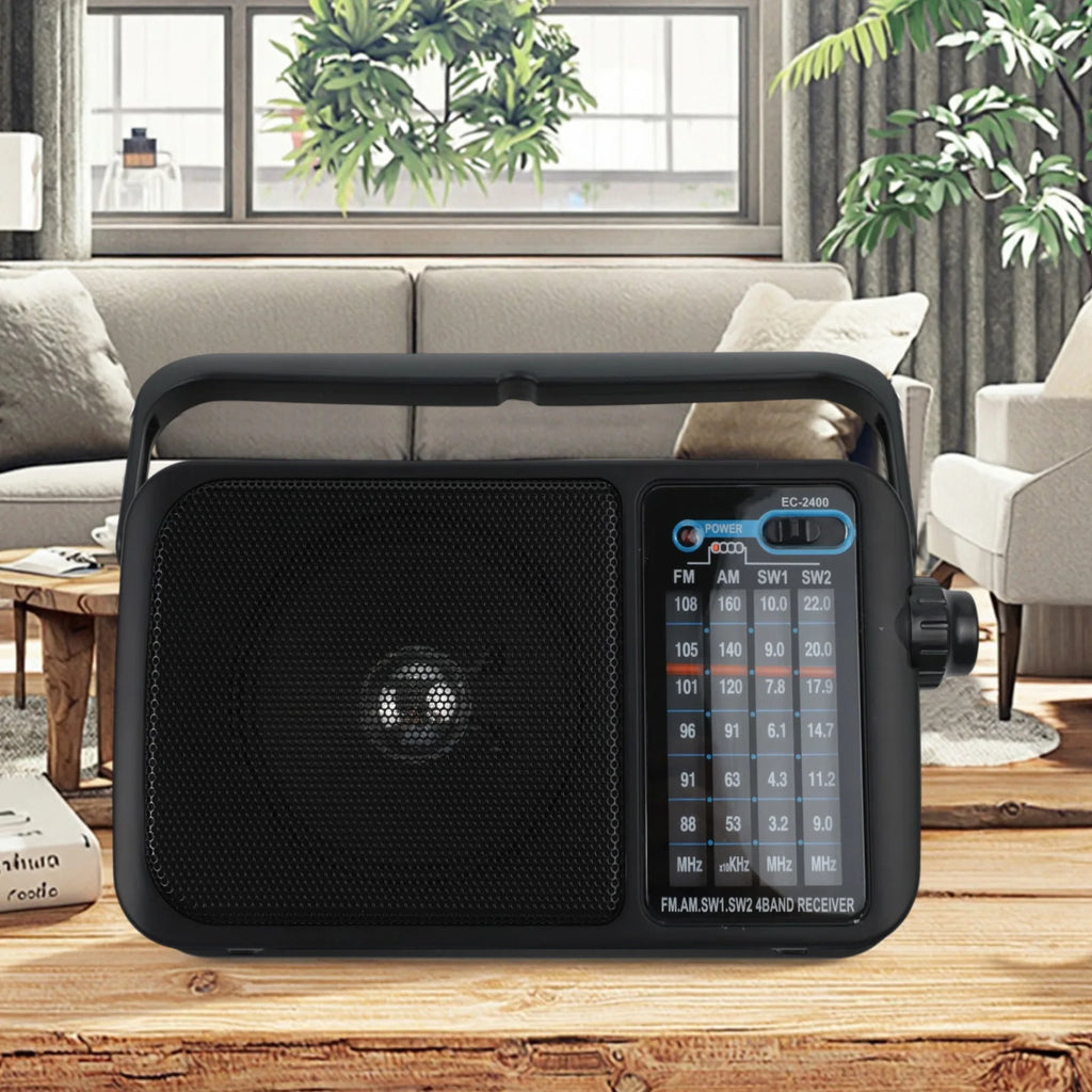 1pc Retro Multi-Band Radio Portable Elegant Full Band Handheld Weather Radio Built-in Speaker For-Emergency Radio Accessories Oasis Select