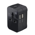 Dual USB Ports Universal Travel Adapter UK to EU Plug Wall Charger AC Power Converter for EU UK US AU Oasis Select Black Dual USB universal|100-240V