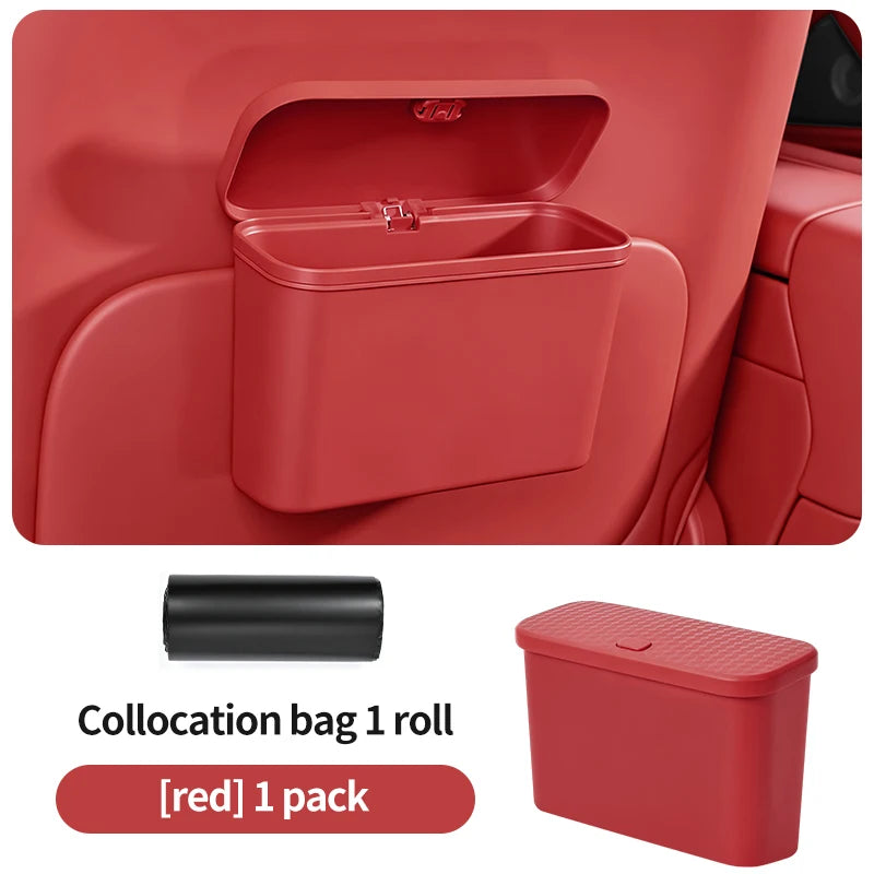 Hanging Car Trash Can with Lid – Waterproof Wet & Dry Organizer