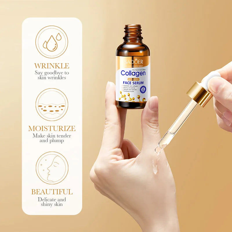 SADOER Collagen Skin Care Sets Anti Wrinkles Serum for Face Moisturizing Anti-aging Anti Dark Circles Eye Cream Skin Care Kit Oasis Select
