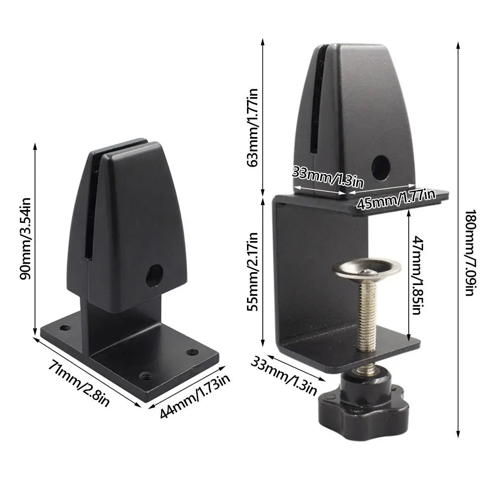 Aluminum Alloy Office Desk Baffle Clip Black White Silver Adjustable Glass Clamp Hardware Furniture Accessories Oasis Select