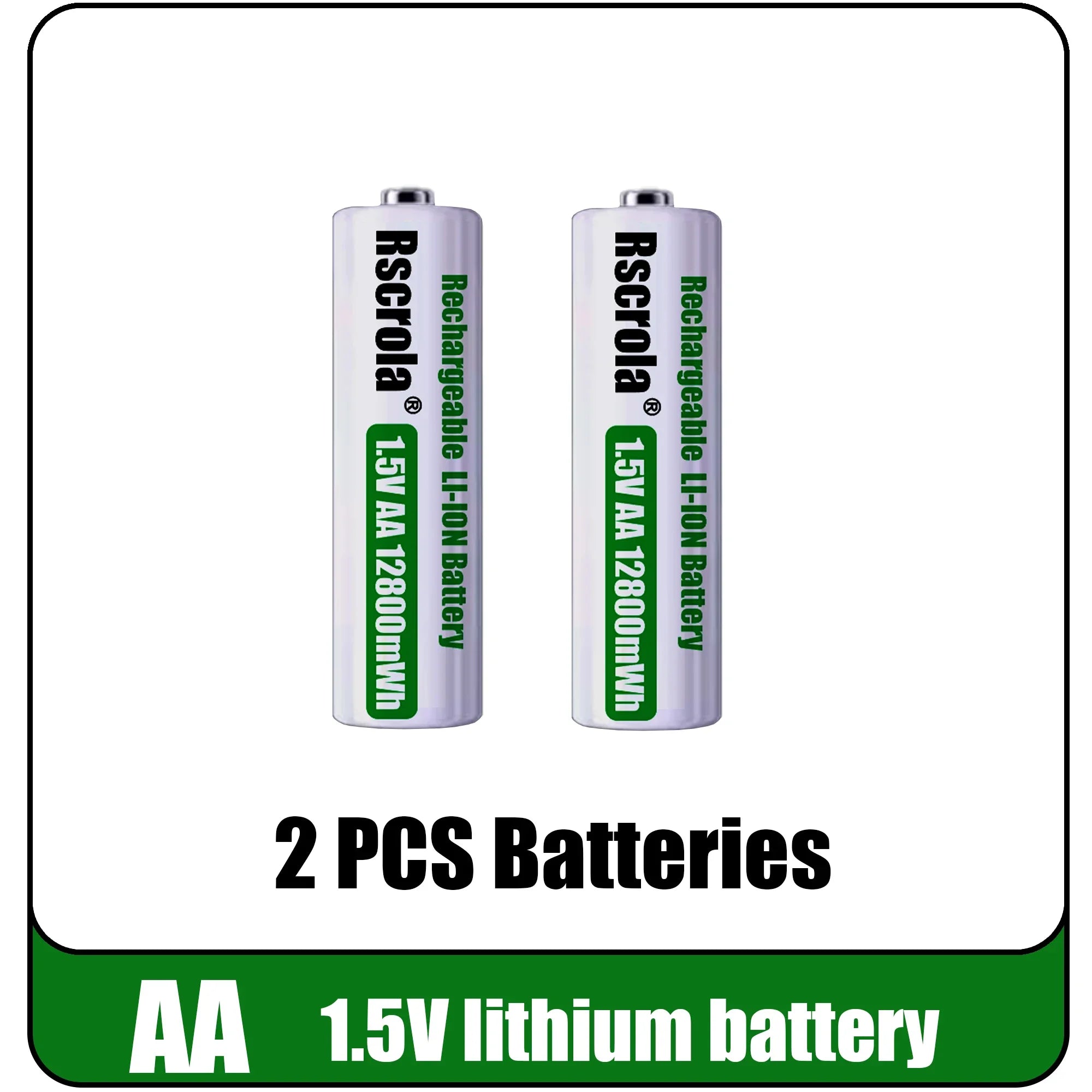 12800mWh 1.5V AA Battery Rechargeable Lithium-ion Battery AA Battery for remote control mouse fan Electric toy Oasis Select 2 PCS Batteries 1.5V China Mainland
