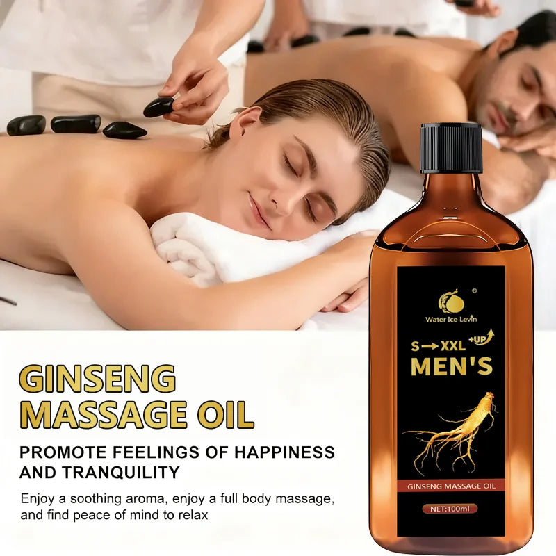 S-XXL +UP Men's Ginseng Massage Oil with Shea Butter - Hydrates & Firms Skin, Boosts Moisture Oasis Select