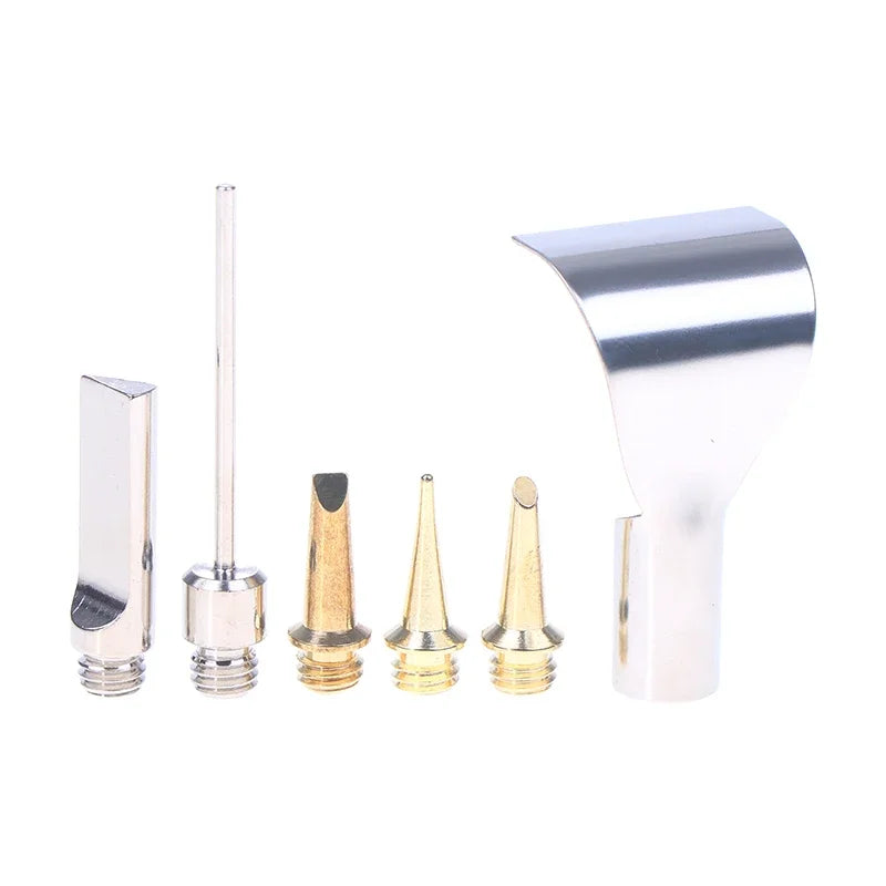 5/6Pcs Replacement Copper Tips Nozzle Kit For Hs-1115K / Mt-100 Aerated Flame Butane Gas Soldering Iron Cordless Welding Tool Oasis Select