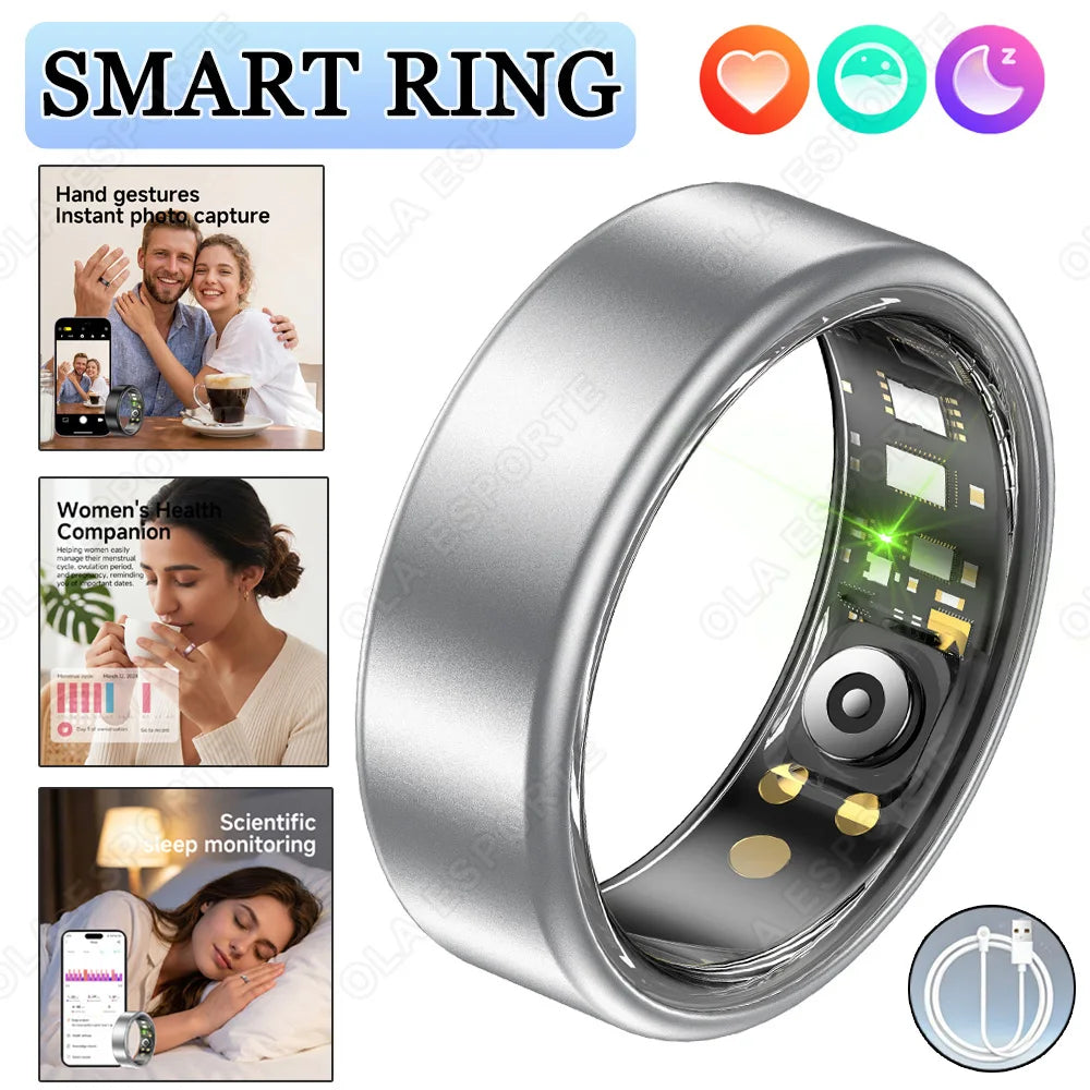 Smart Ring Heart Rate SpO₂ Sleep Tracker | IP68 Unisex