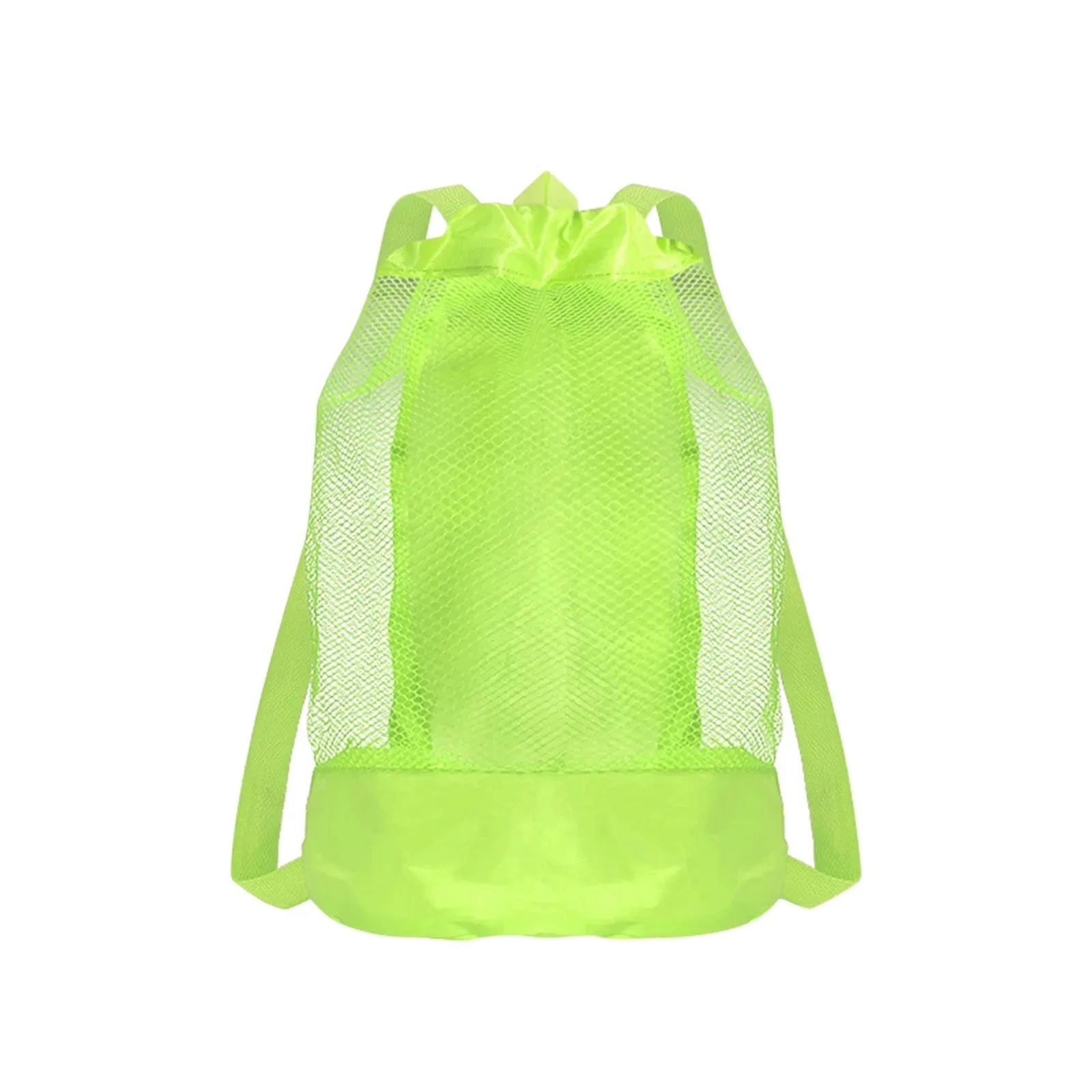 Extra-Large Sand-Resistant Drawstring Beach Backpack - Kids Pool Toys Storage Bag for Shell Collecting, Travel & Fitness Oasis Select Fluorescent Green