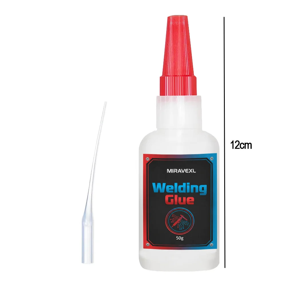 MIRAVEXL Welding Glue50g Welding High Strength Oily Glue - Universal Superglue Mighty Instant Glue for Resin Ceramic Metal Glass Oasis Select