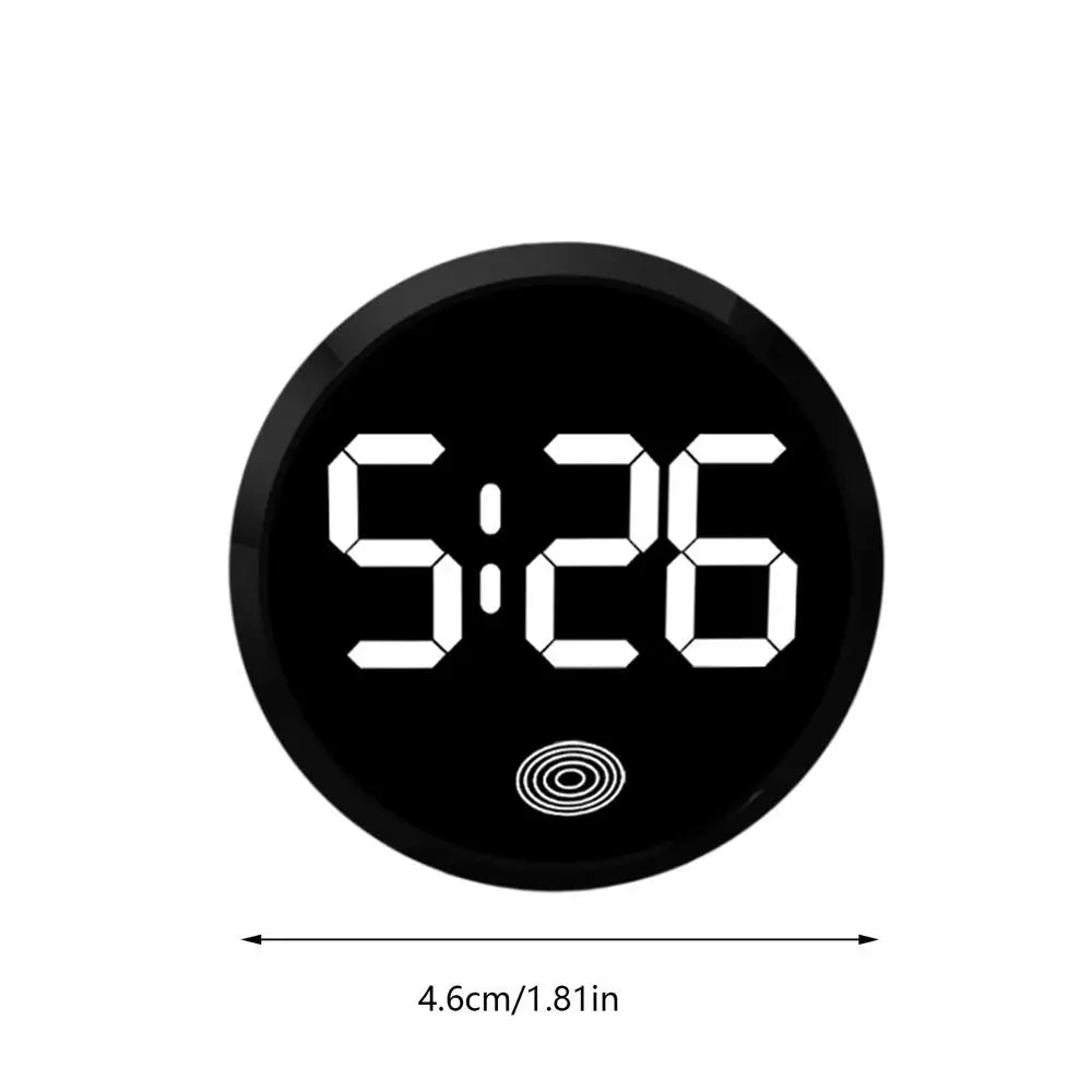 Car Dashboard Digital Clock Car Vent Clocks Watch Touch-Activated Automotive Night Watch Vehicle Dashboard Clock Stylish For Car Oasis Select White