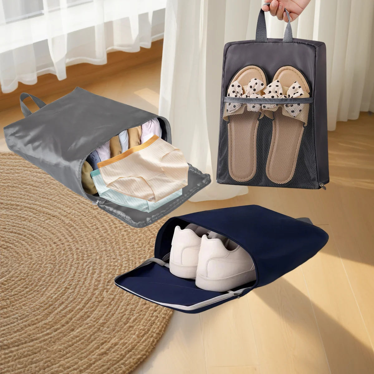 Travel Clothing Storage Bag Shoe Bag Outdoor Sports Portable Shoe Bag Dustproof and Waterproof Foldable Storage Bag Oasis Select