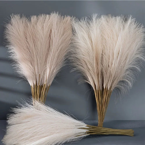 10pcs Faux Pampas Grass, Pampas Grass For Floor Vase, Pampas Grass Decor Tall For Vase Fillers, Boho Rustic Farmhouse Home Decor Oasis Select
