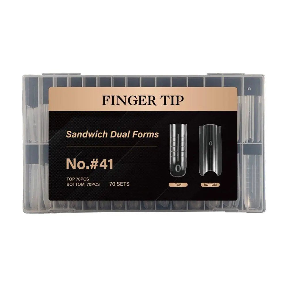 280Pcs Sandwich Dual Nail Forms – 14 Sizes, Nail Extensions Nail Extension Forms Oasis Select NO 41