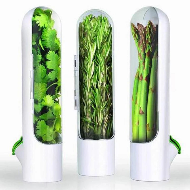 Kitchen Gadgets Vanilla Preservation Fresh-keeping Cup Herb Storage Container Good Seal Effect Fresh Cup for Kitchen Tool Oasis Select 6.5x24.5cm