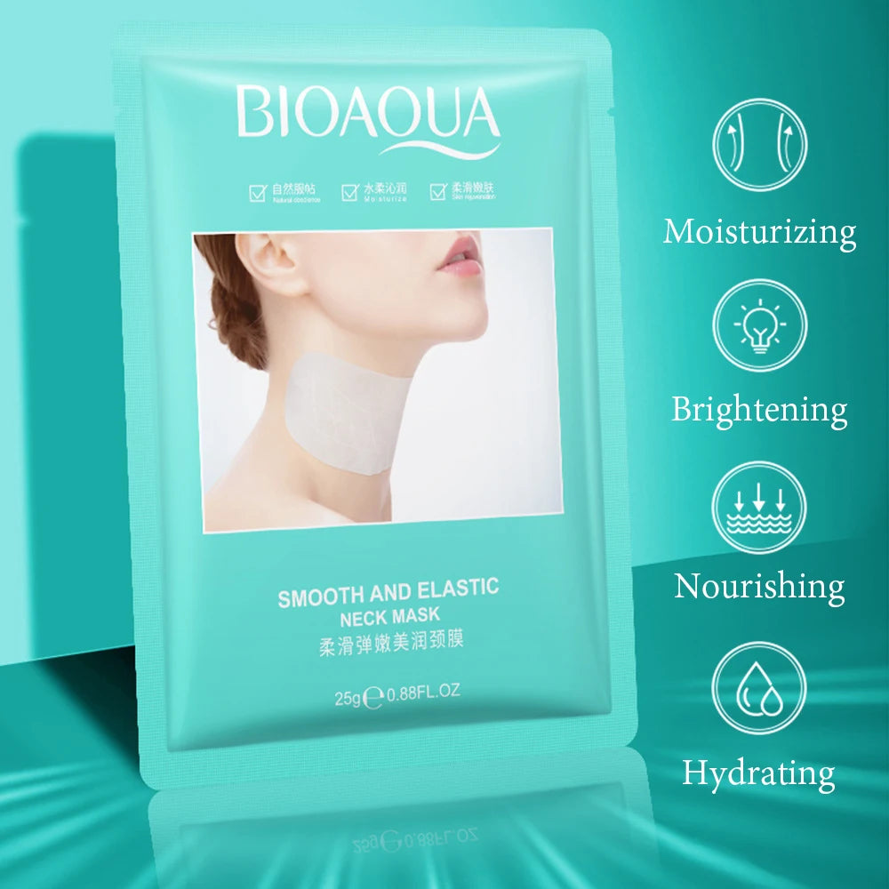 BIOAQUA Collagen Neck Mask 20pcs – Firming & Brightening Collagen Neck Mask Oasis Select
