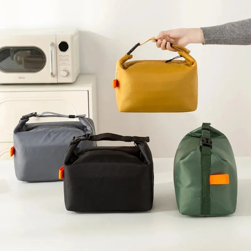 1pcs Handheld Lunch Box Bag Portable Insulated Lunch Box Bag Thickened Aluminum Foil Waterproof Insulation Oasis Select