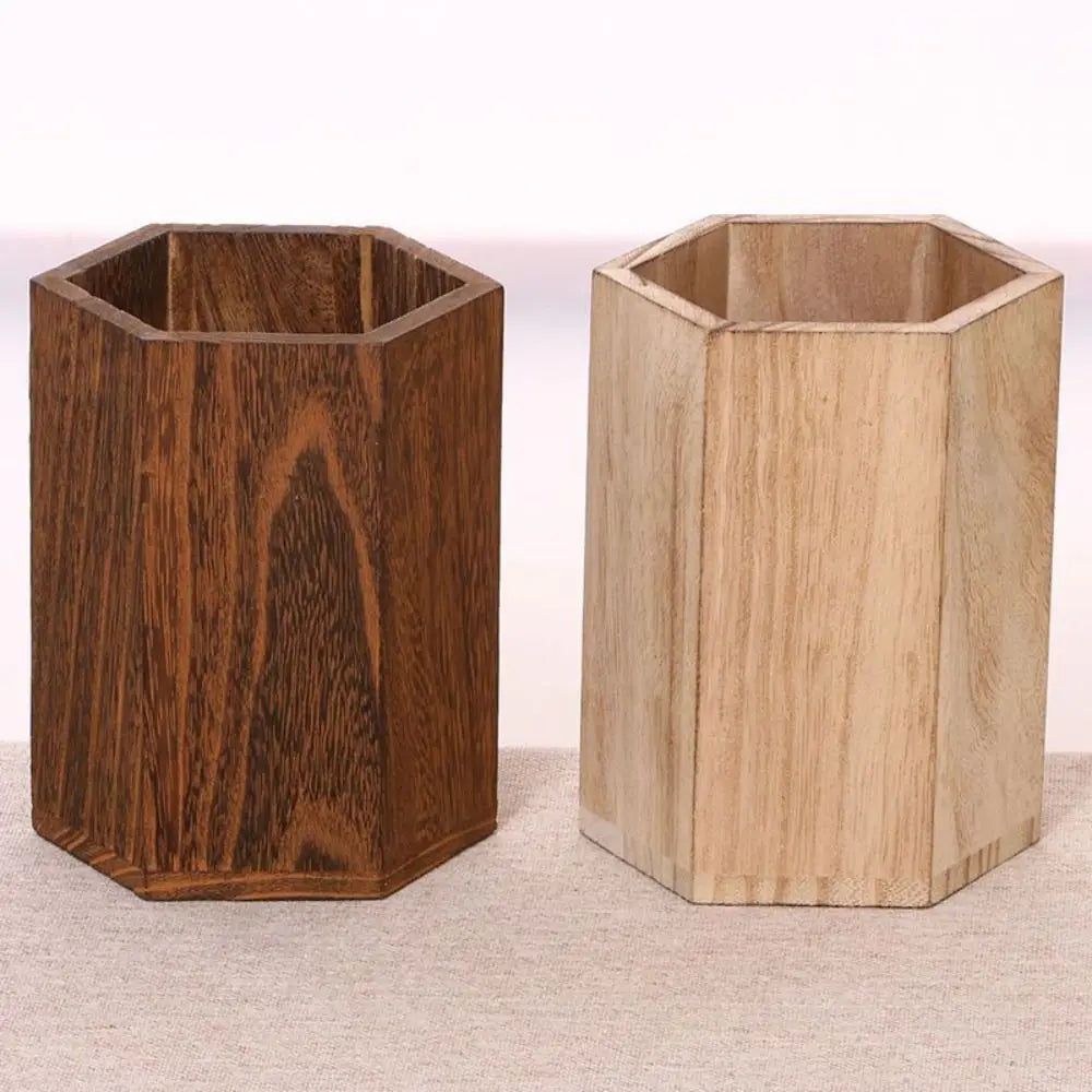 Desktop Storage Wooden Pen Holders Multifunctional Large Capacity Desktop Organizer Wooden INS Style Pencil Organizer Student Oasis Select