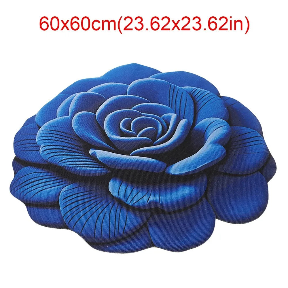 Peony Flower Shaped Non-Slip Floor Mat | Soft Absorbent Rug