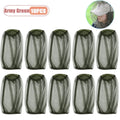 Outdoor Mesh Sun Hat with Face Shield Insect Proof Mosquito Net Cap for Fishing Beekeeping Breathable for Men Women Oasis Select Army Green-10PCS