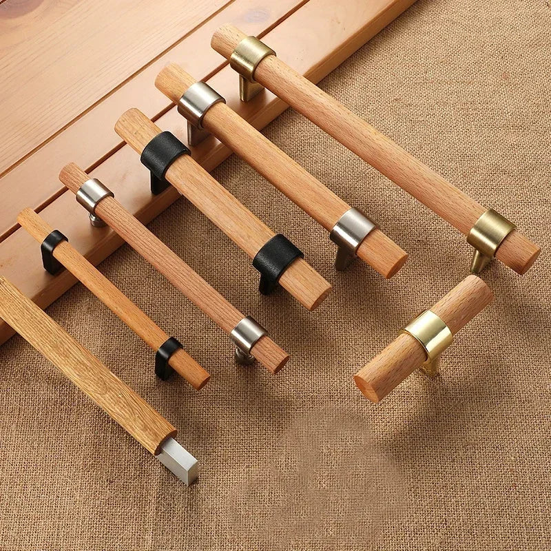 Wood Handles for Furniture Bronze in Cabinet Pulls and Modern Black Kitchen Doors Drawer Kids Gold Adjustable Knobs 128mm 160mm Oasis Select