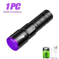 395NM UV Flashlight LED Ultraviolet Torch Zoomable Ultra Violet Lights Inspection Lamp Pet Urine Stain Detector Tools Lantern Oasis Select 395nm style1with box