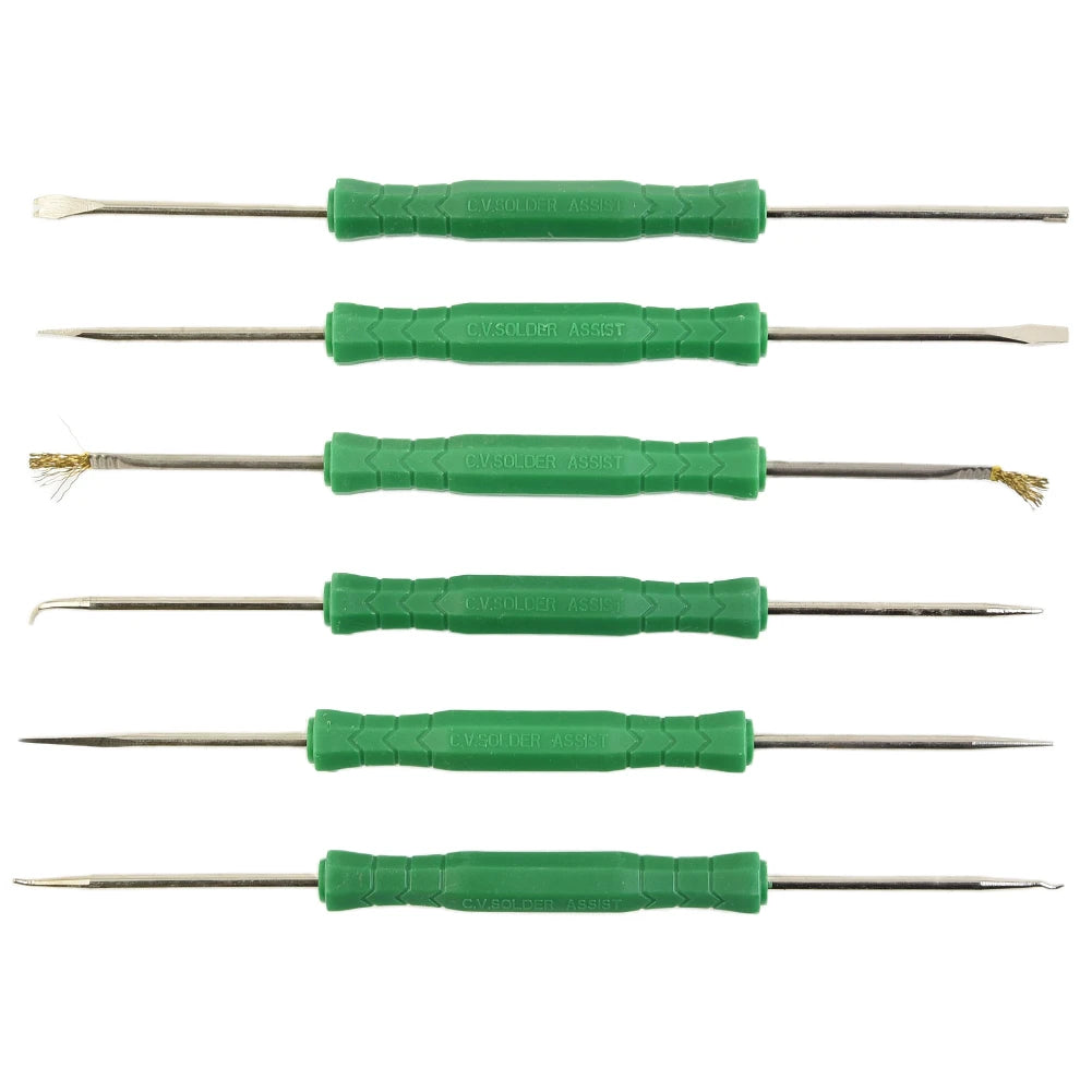 6Pcs Desoldering Aid Kit Soldering Aid Assist Tool PCB Cleaning Repair Tool Circuit Board Soldering Welding Auxiliary Tool Oasis Select 6pcs