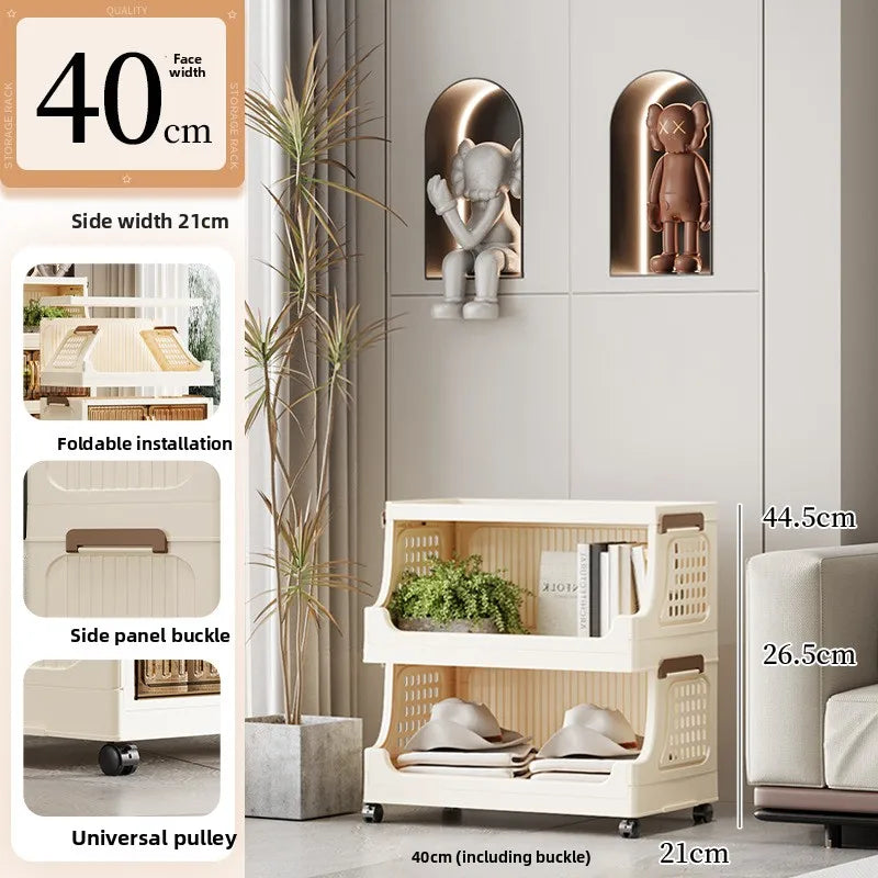 40-50-60 Transparent Household Living Room Multi-layer Mobile Snack