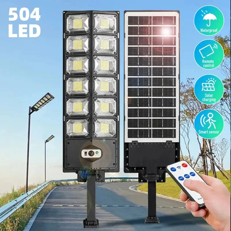 7700LM Solar Led Light Outdoor Most Powerful Outdor Solar Lamp 720 LED 3Mode Remote Control Waterproof Light Garden Street Lamp Oasis Select