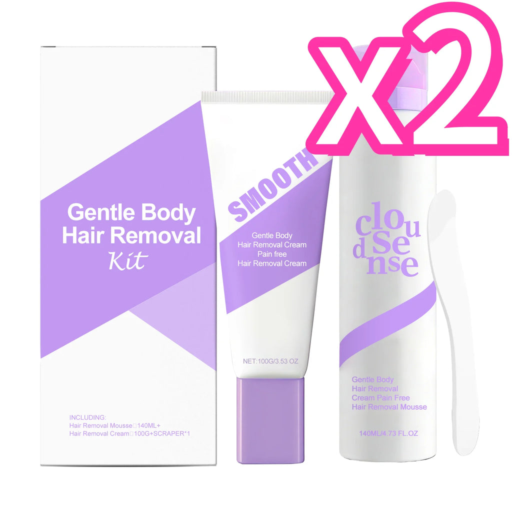 3-in-1 Painless Body Hair Removal Kit – Cream, Mousse & Scraper Hair Removal Kit Oasis Select 2 Set