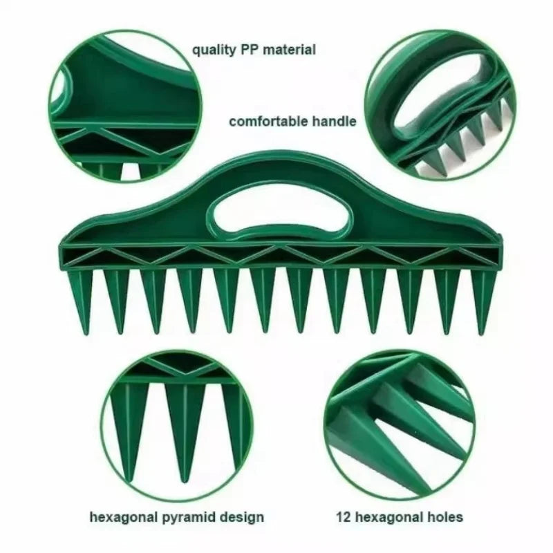 Hand Dibbler 12-Hole Fast Seeding Seed-in Soil Digger and Soil Spacer Planting Aids for Efficient Gardening Garden Seeder Tool Oasis Select
