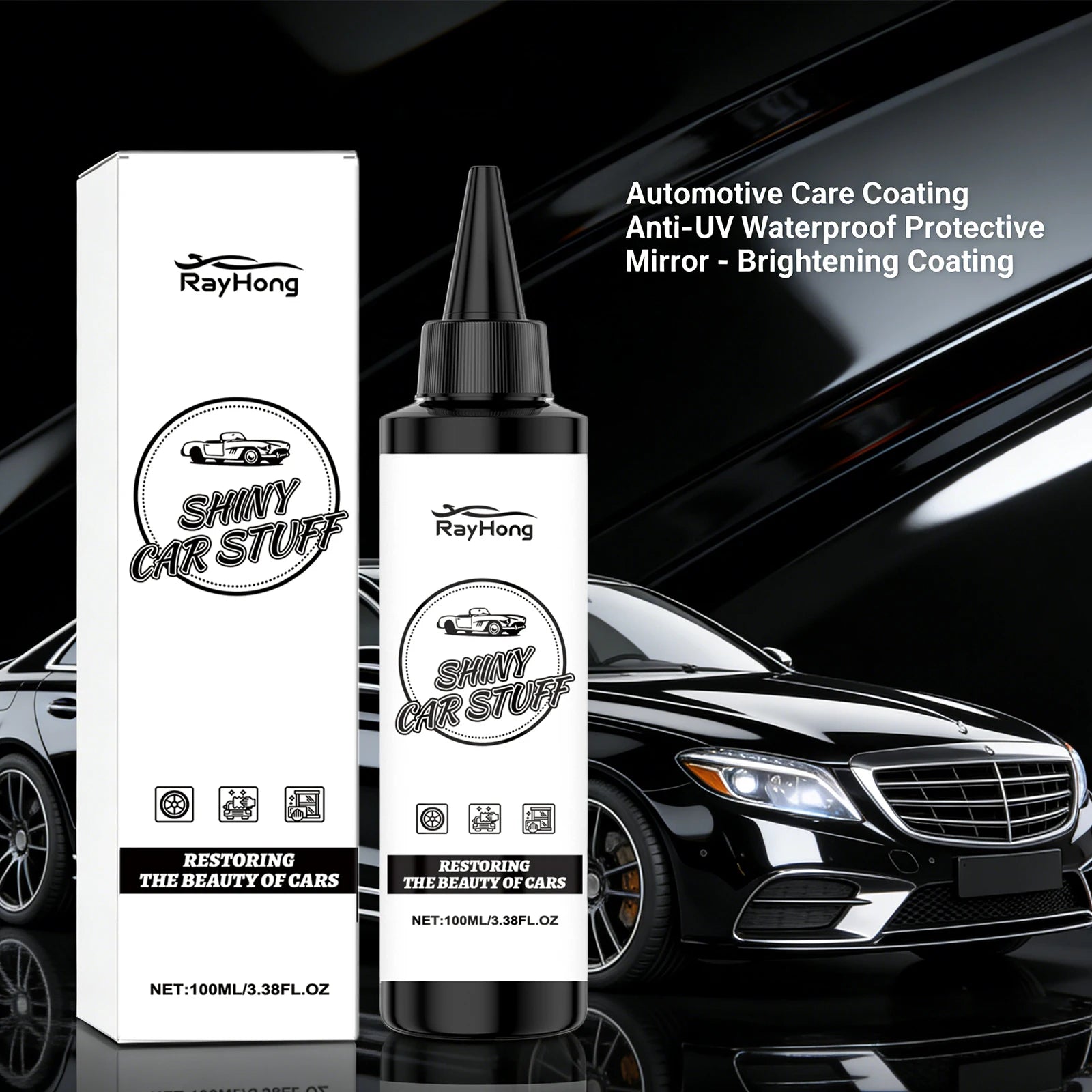 Car Care Agent for Automotive Care Coating UV Resistant Waterproof Anti Fouling Mirror Brightening Polishing Coating Agent 100ml Oasis Select