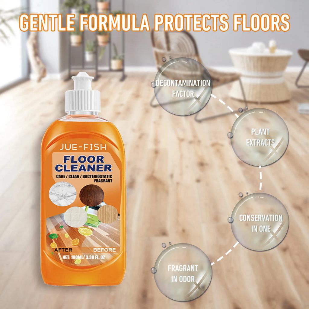 Jue Fish Floor Cleaner Set For Cleaning Descaling Cleaning Wooden Floors Polishing Brightening Ceramic Tile Cleaner Mild & Safe Oasis Select