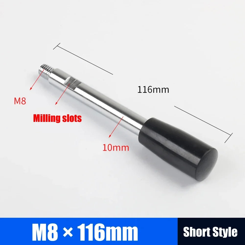 M6-M12 Fixed Long Grip Handle Bakelite Knob Handle Work Rod Machine Tool Work Handle Bar Bench Drill Accessories Oasis Select M8x116mm