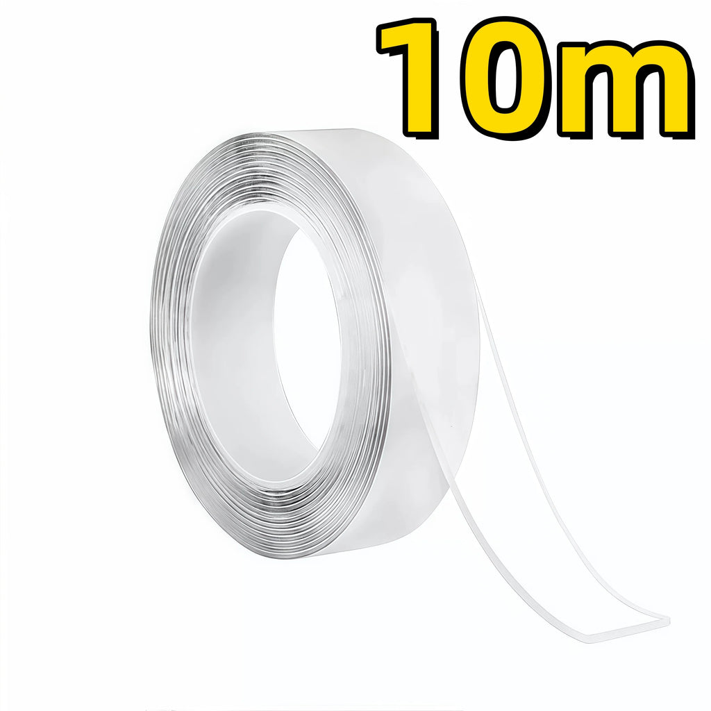 10M Ultra-Strong Nano Double-Sided Tape | Thick Transparent PE Acrylic | Waterproof High Viscosity | No Residue | For Plastic/Wo Oasis Select 10m