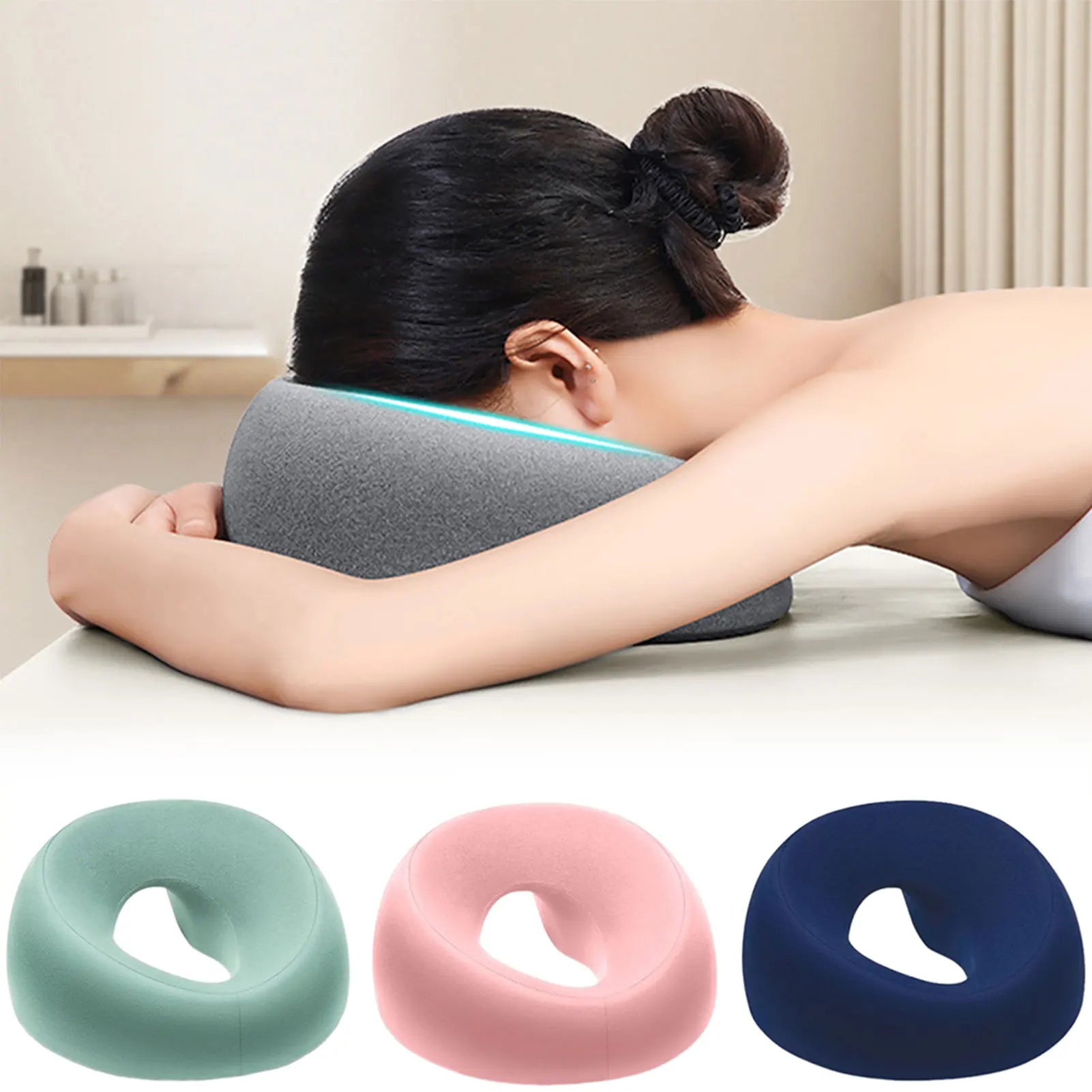 Memory Foam Face Down Pillow – Spa & Massage Facial Cushion