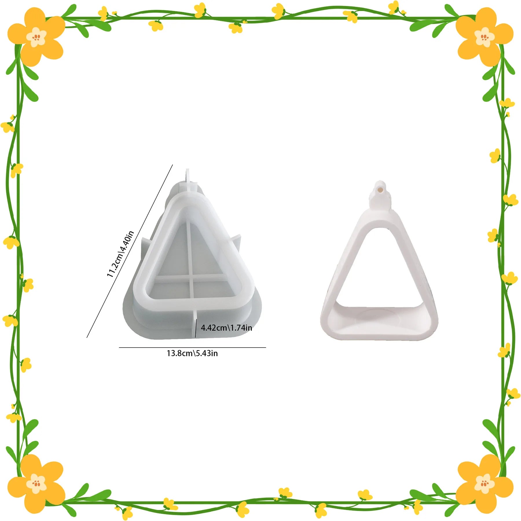 Christmas Triangle Candlestick Silicone Mold Santa Claus Snowman Tree Festival Resin Mould Mini Table Ornaments Home Decoration Oasis Select Base mold